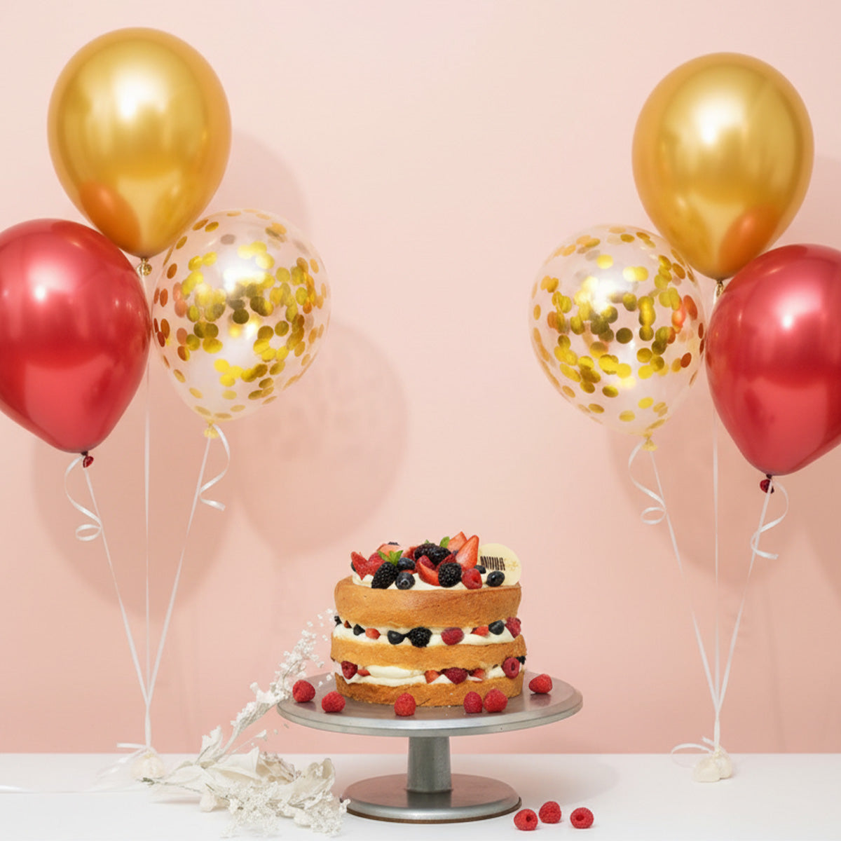 Victoria Cake with Helium Balloons Combo