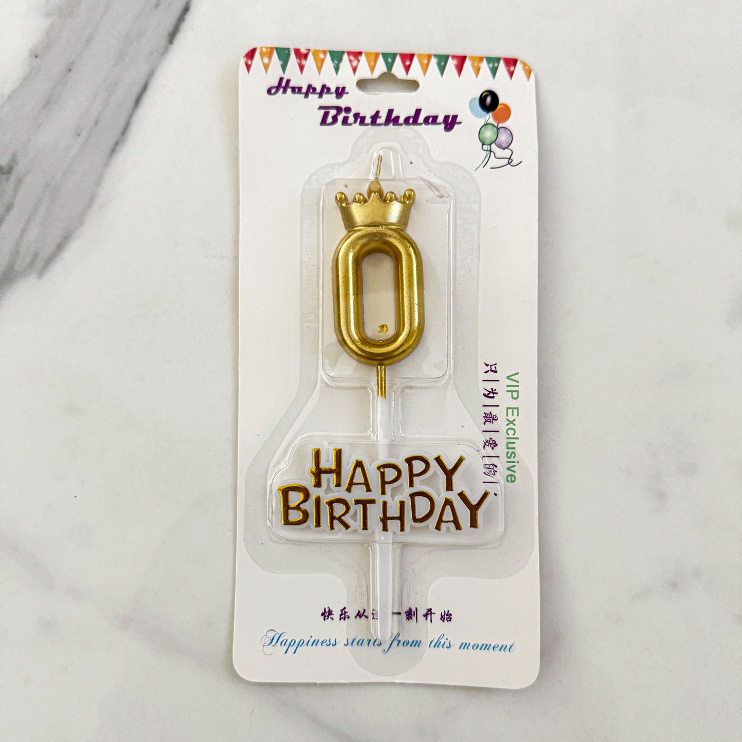 Number Candle Collection Gold