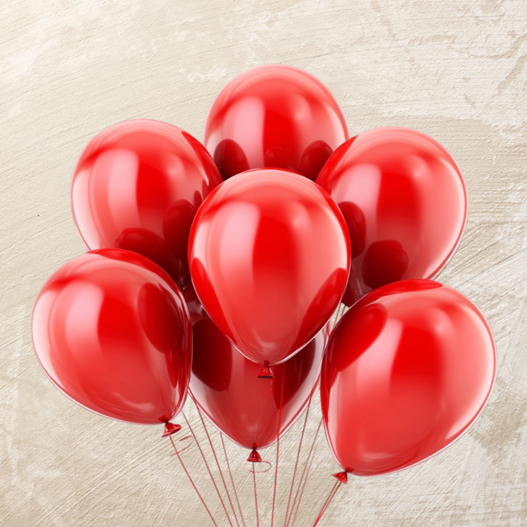 Red Helium Color Balloons