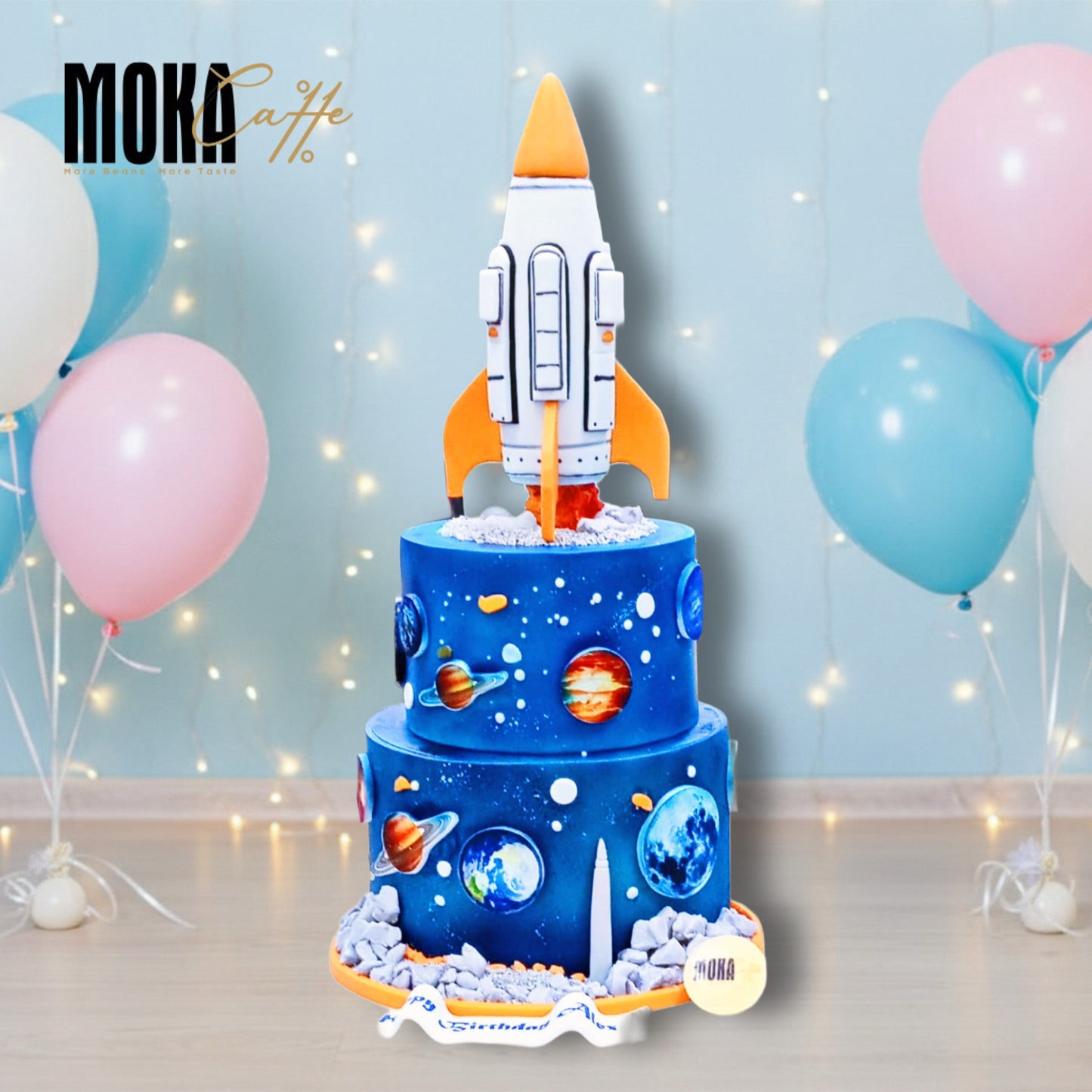 Rocket Spaceship Theme Cake