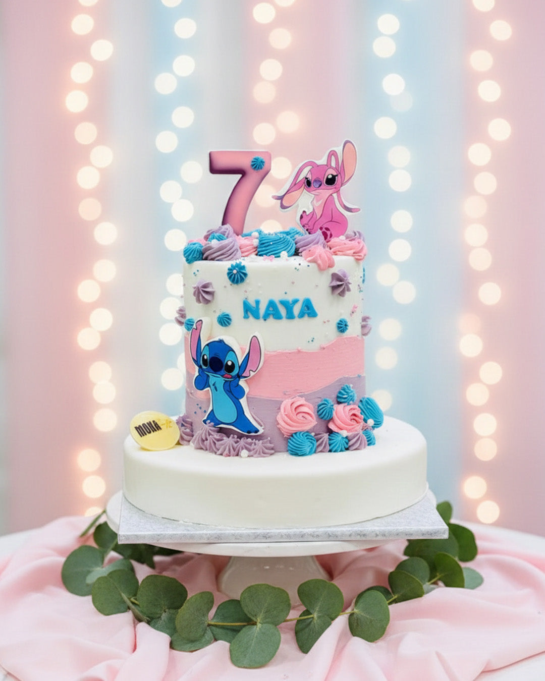 Stitch & Angel Cake Design