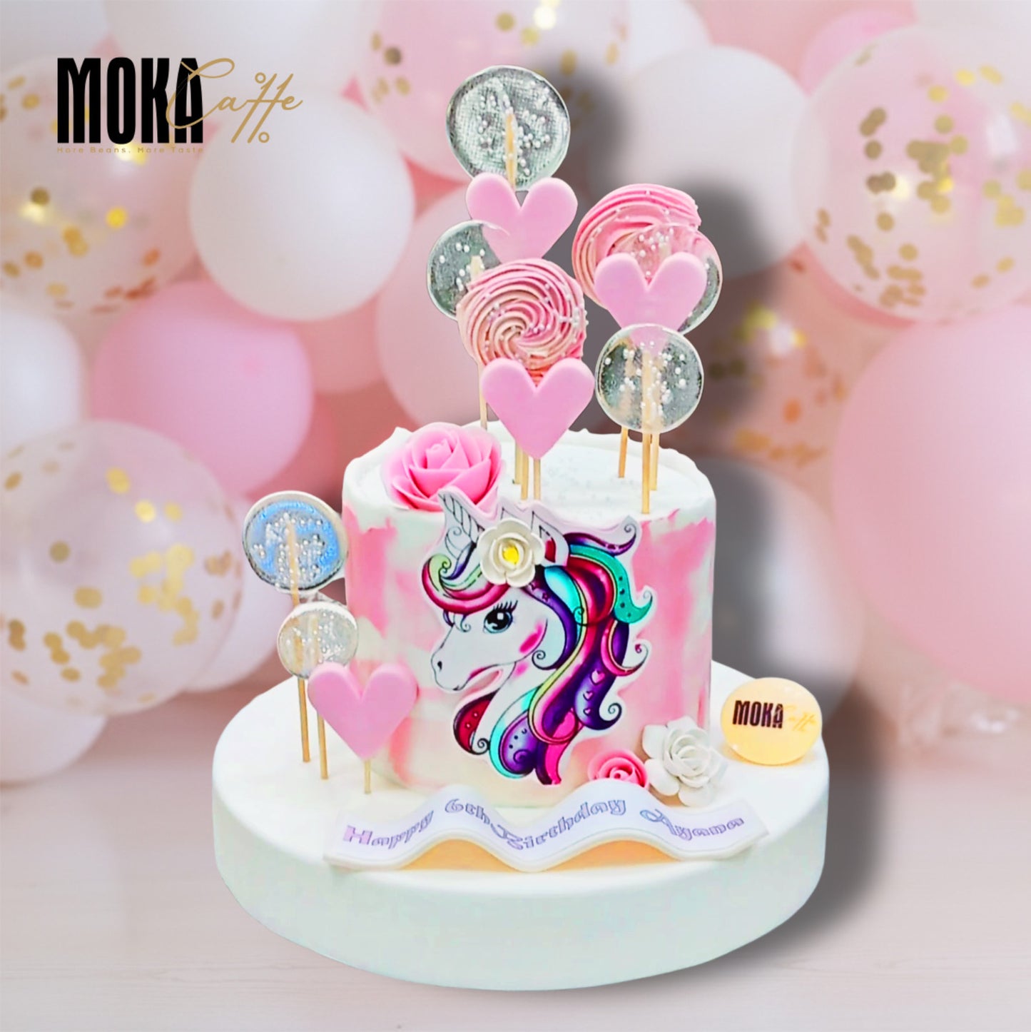 Unicorn & Heart Cake