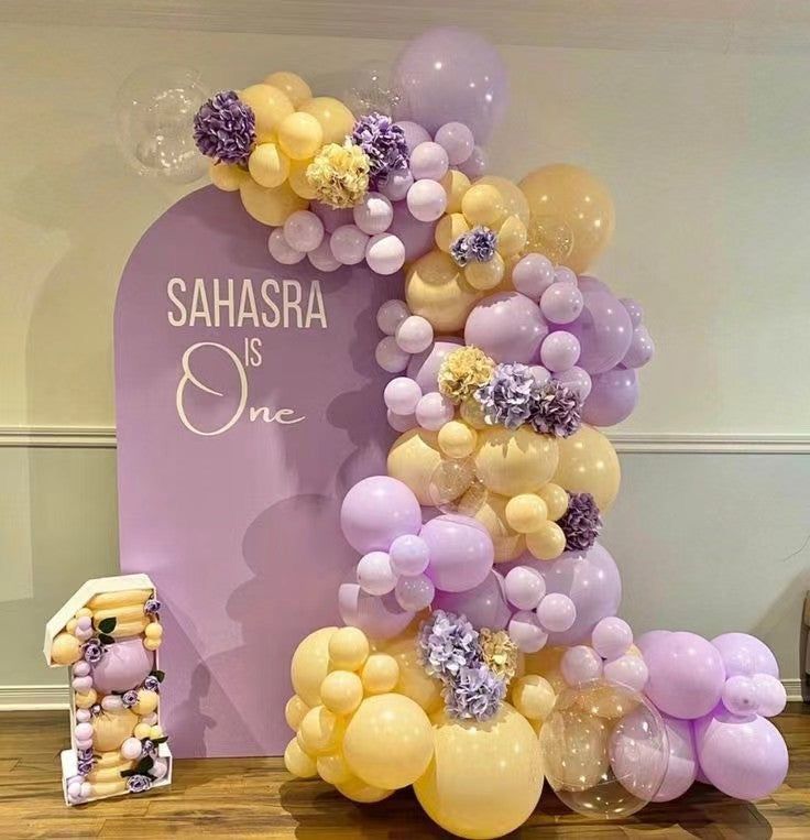 Purple & Yellow Balloon Theme