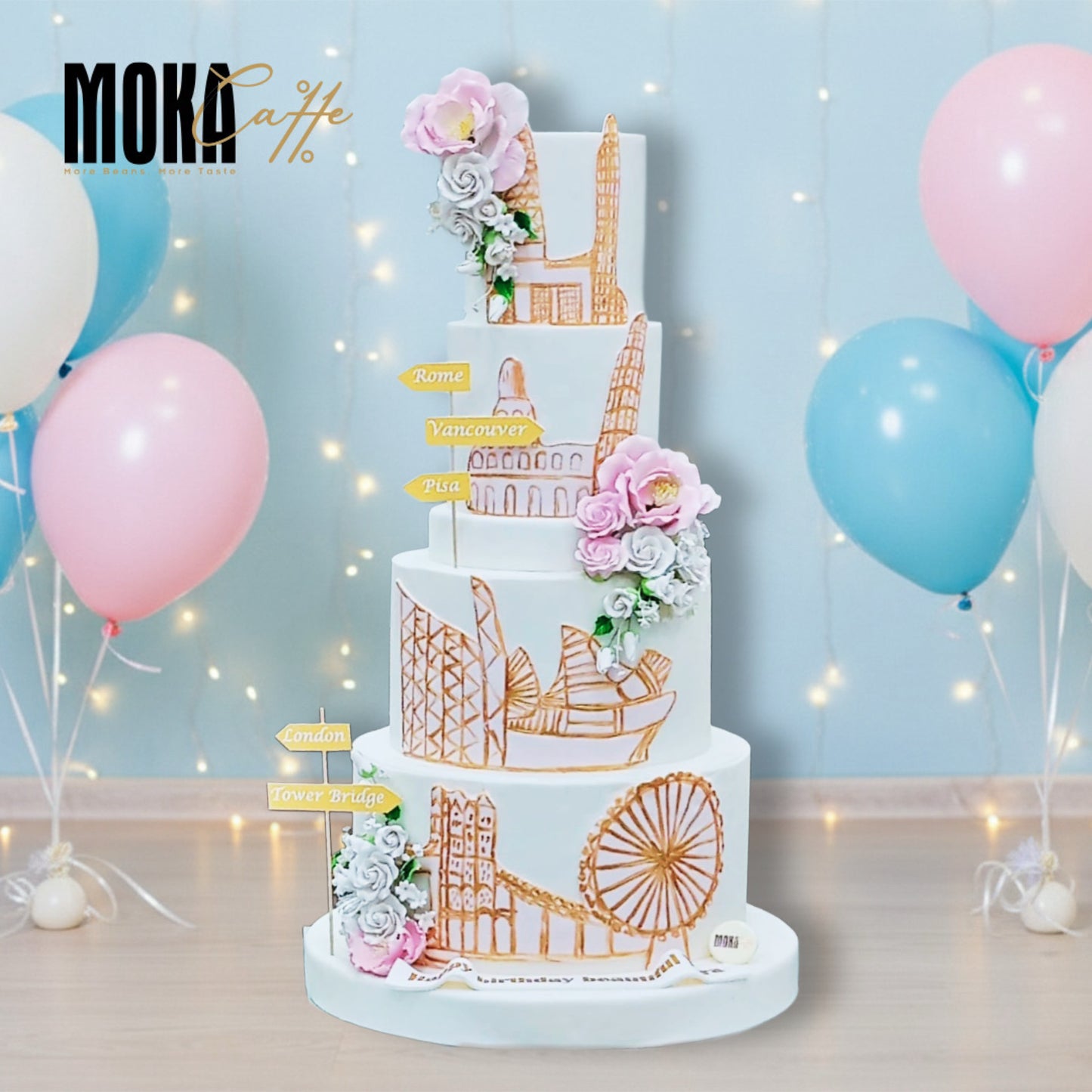 White Tier Cake Design