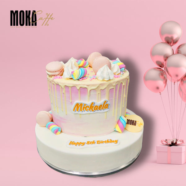 Rainbow Macaroons Cake