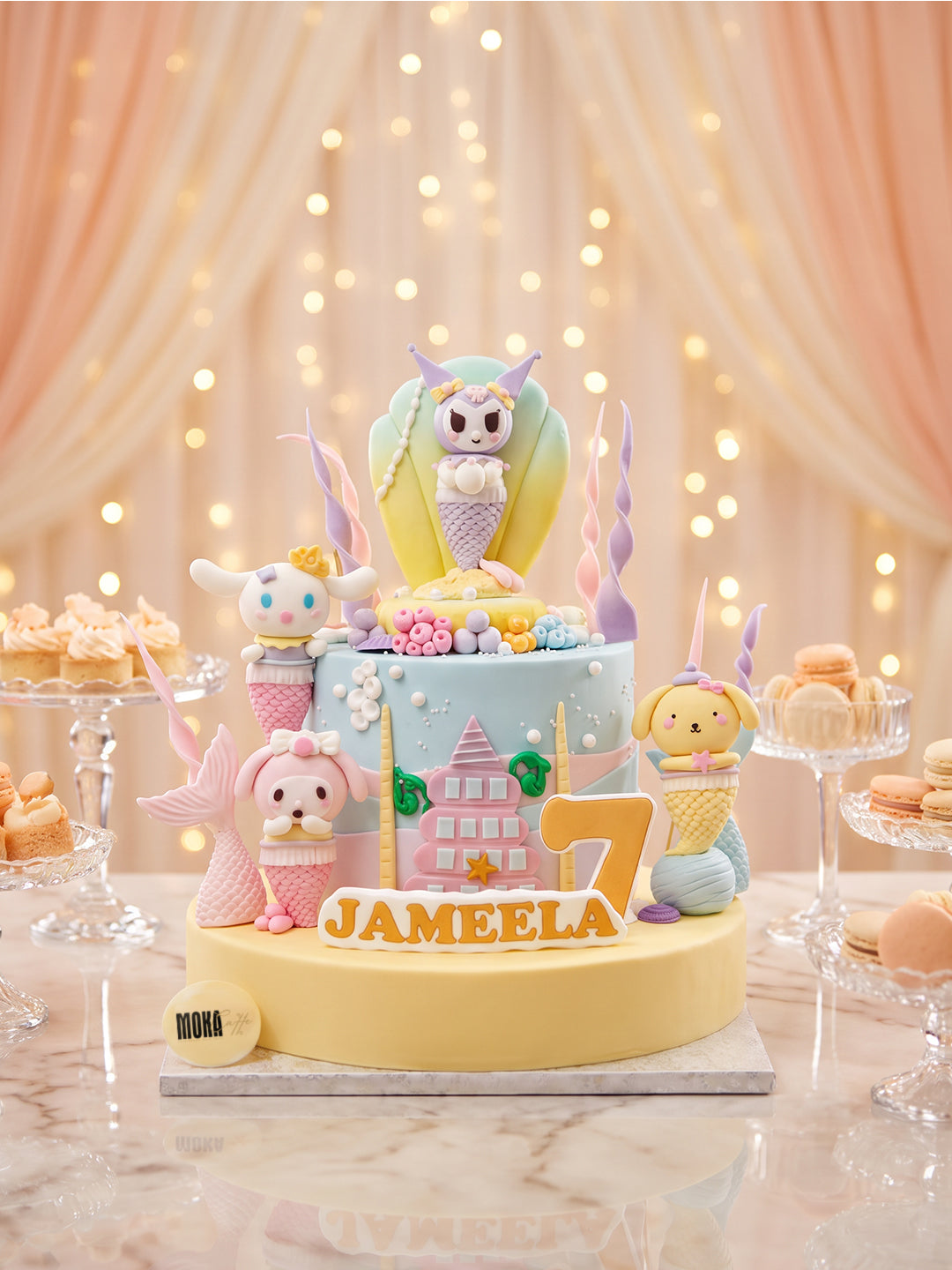 Sanrios & StellaLou Mermaid Cake Design