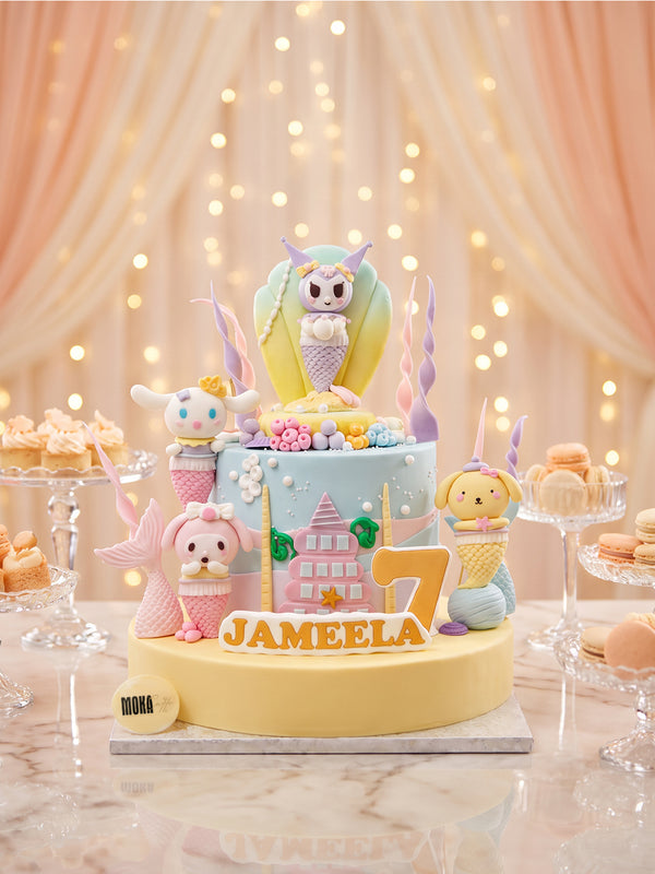 Sanrios & StellaLou Mermaid Cake Design
