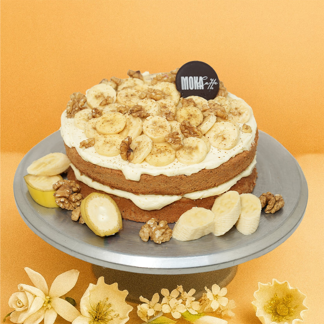 Banana Caramel Frost Cake 🍌