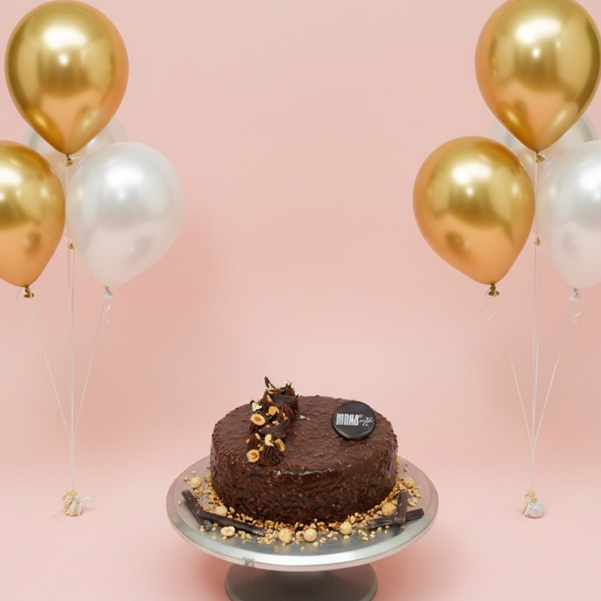 Chocolate Rocher Cake with Helium Balloons Combo