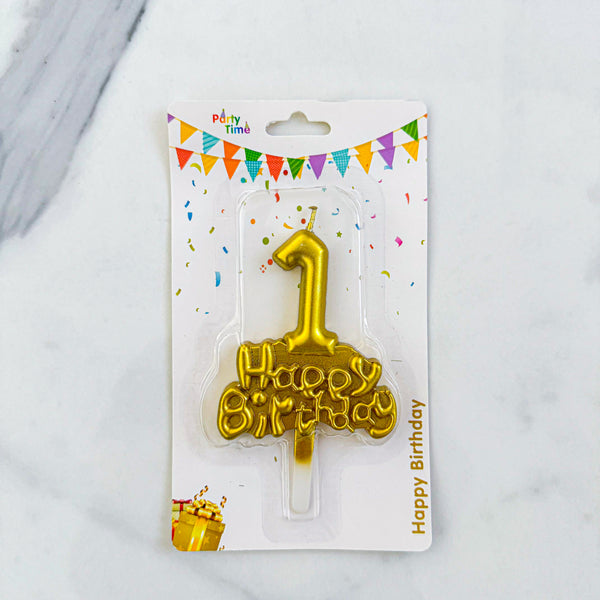 Number Candle Collection Gold