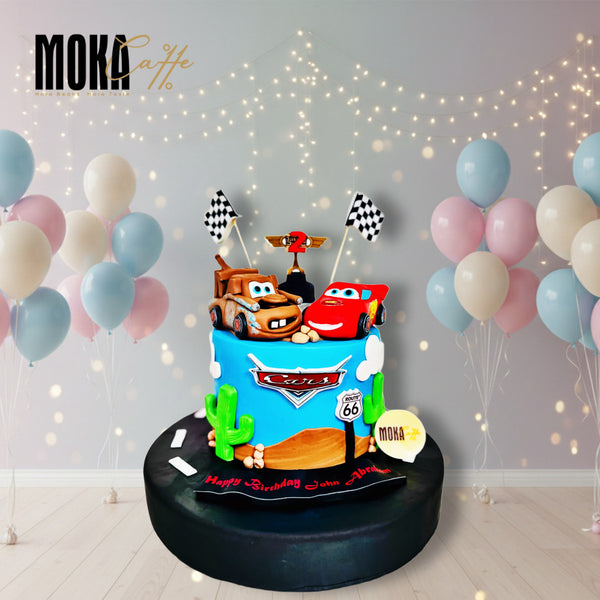 Car Cartoon Cake Design