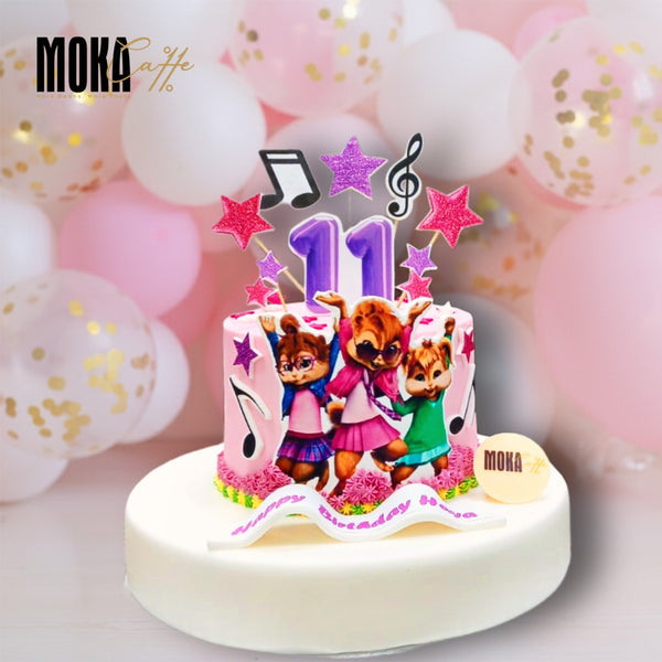 Chipmunks Theme Cake