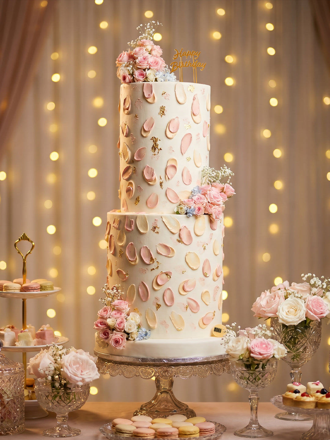 Pastel Flower Cake Design