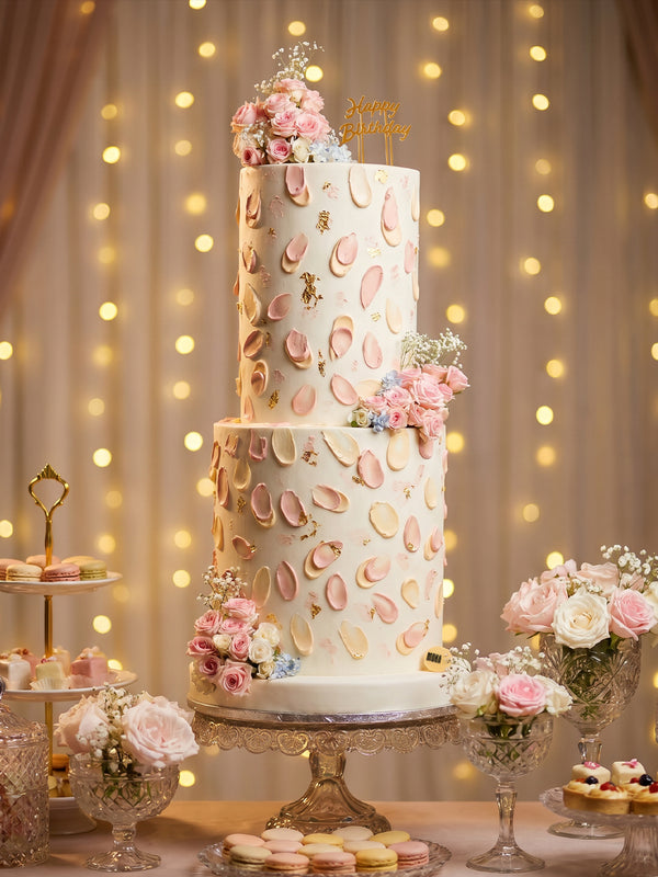 Pastel Flower Cake Design
