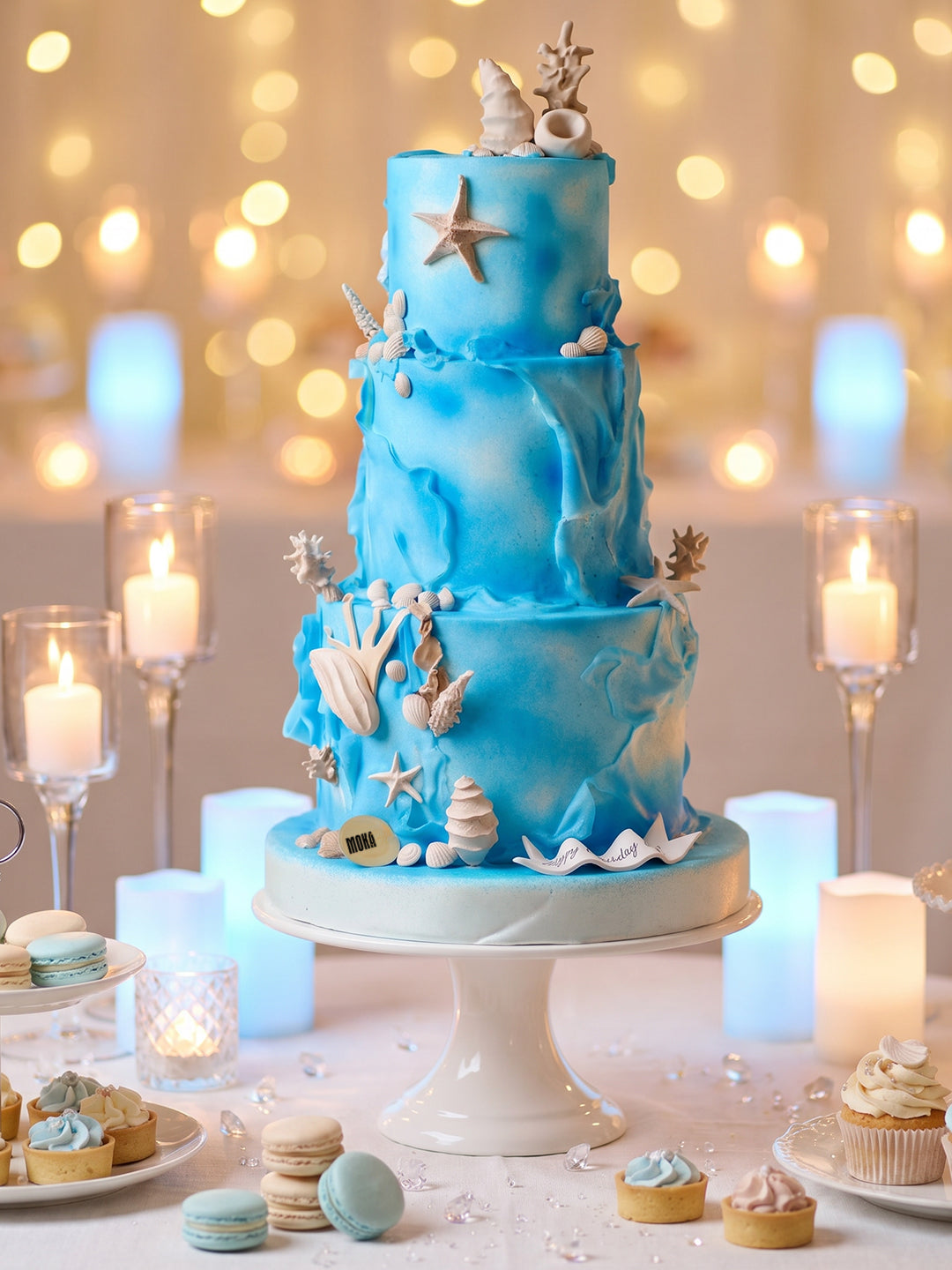 Blue Sea Inspired Cake Design