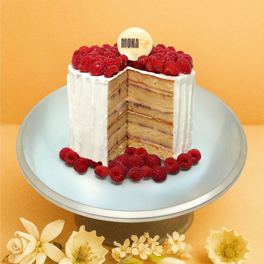 Raspberry Cloud Cake