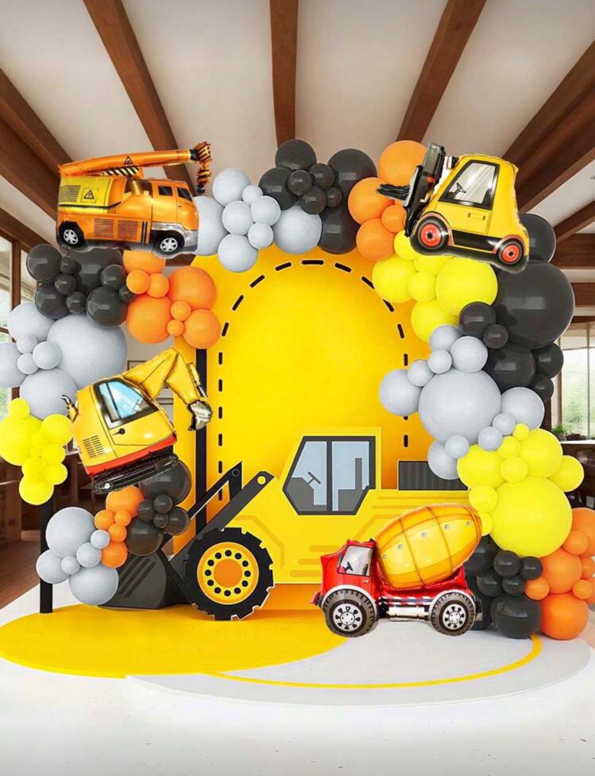 Construction Vehicles Balloons Set