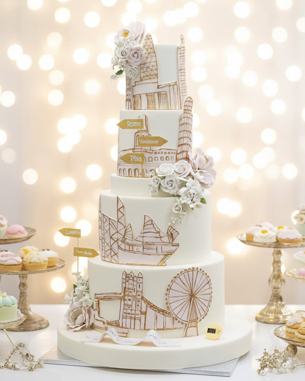White Tier Cake Design