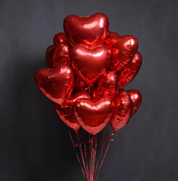 Heart Shape Red Helium Color Balloons